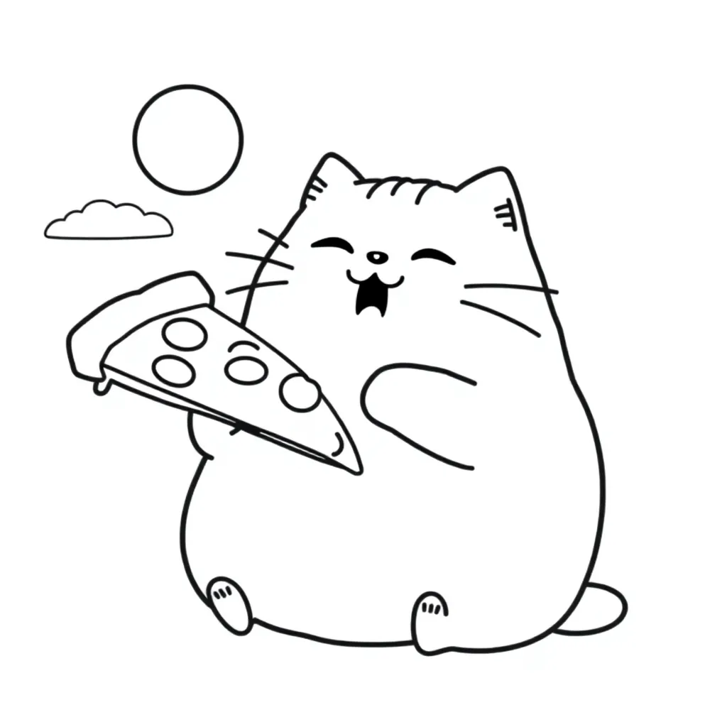 Pusheen coloring page