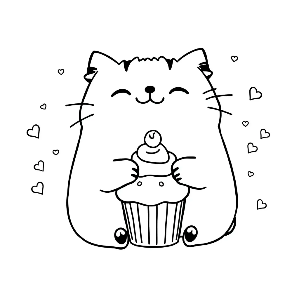 Pusheen coloring page