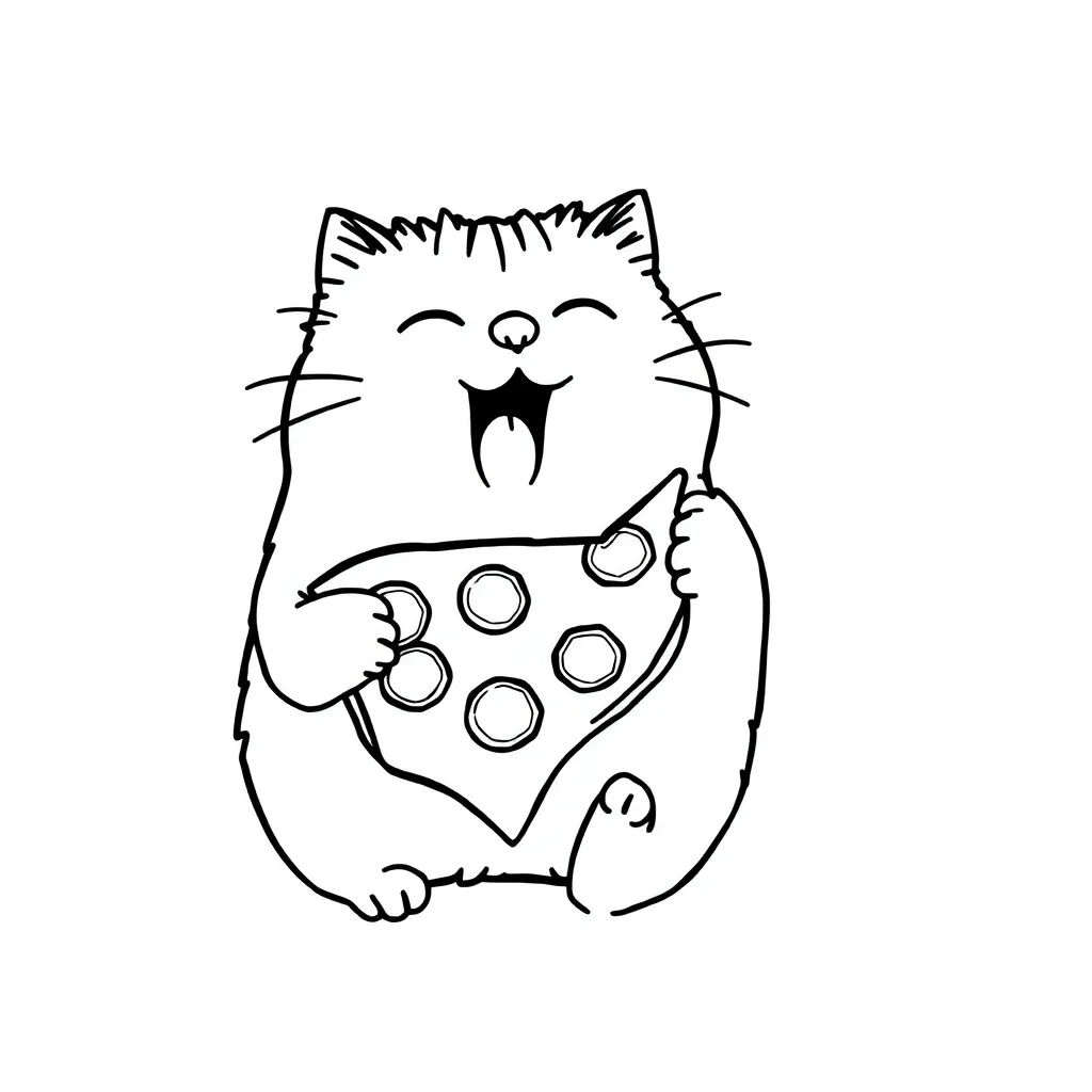 Pusheen coloring page