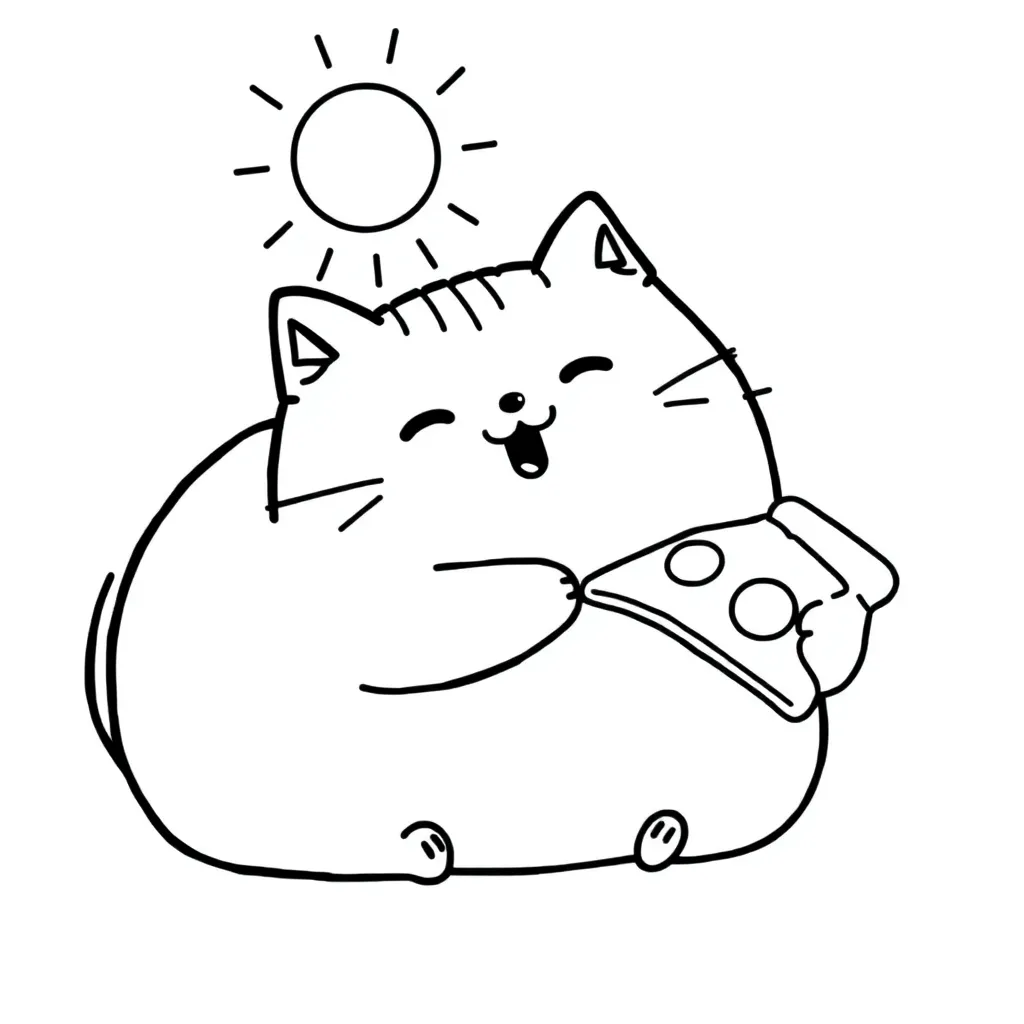 Pusheen coloring page