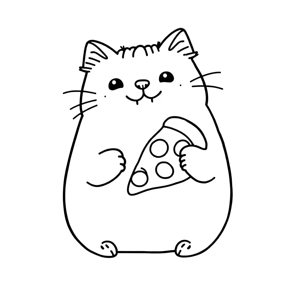 Pusheen coloring page