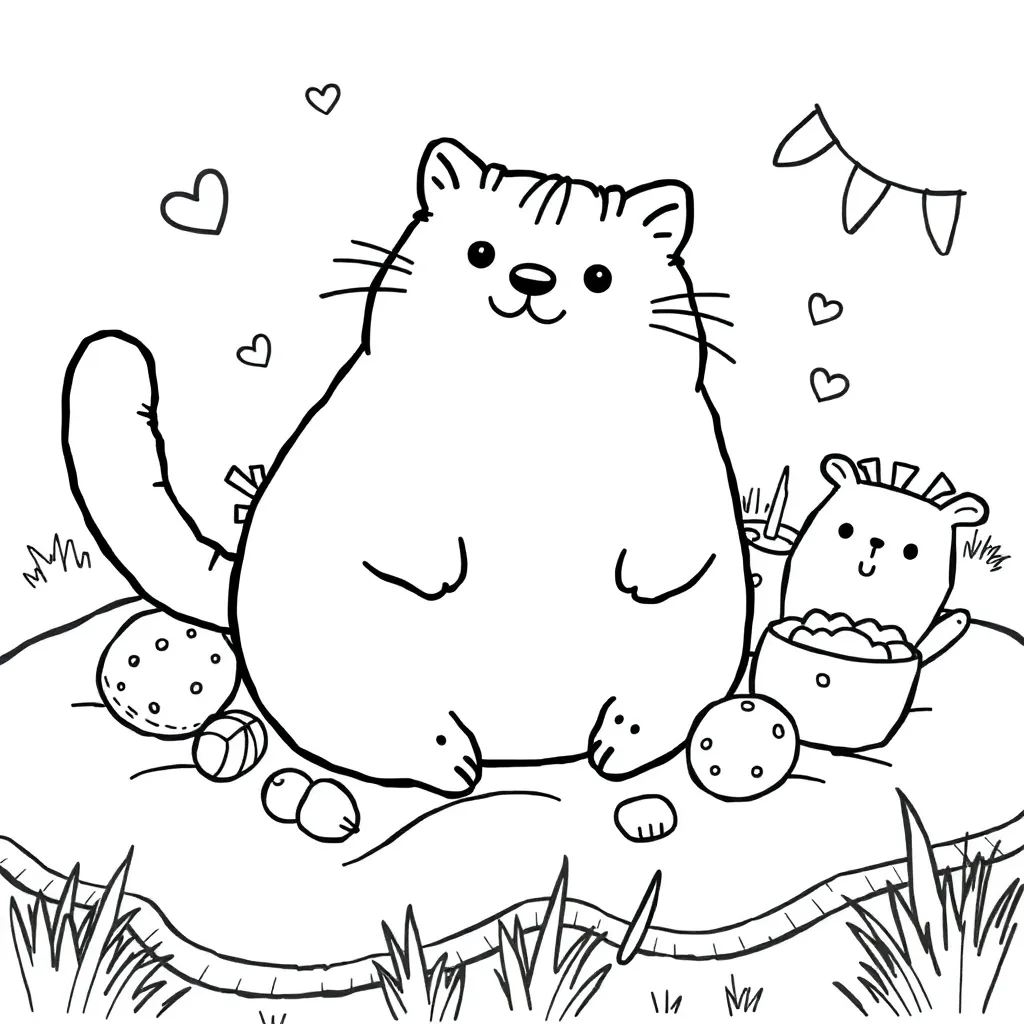Pusheen coloring page