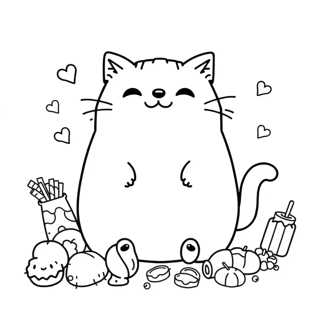 Pusheen coloring page