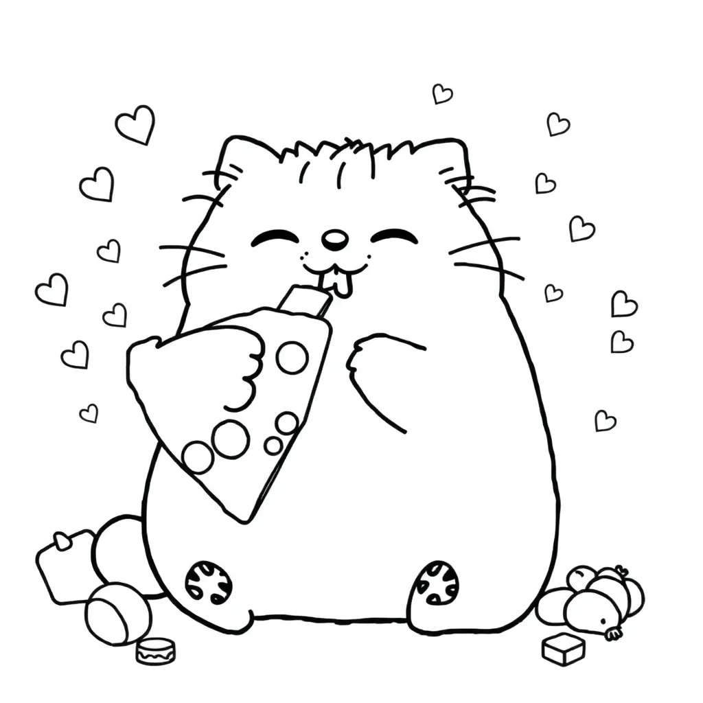Pusheen coloring page