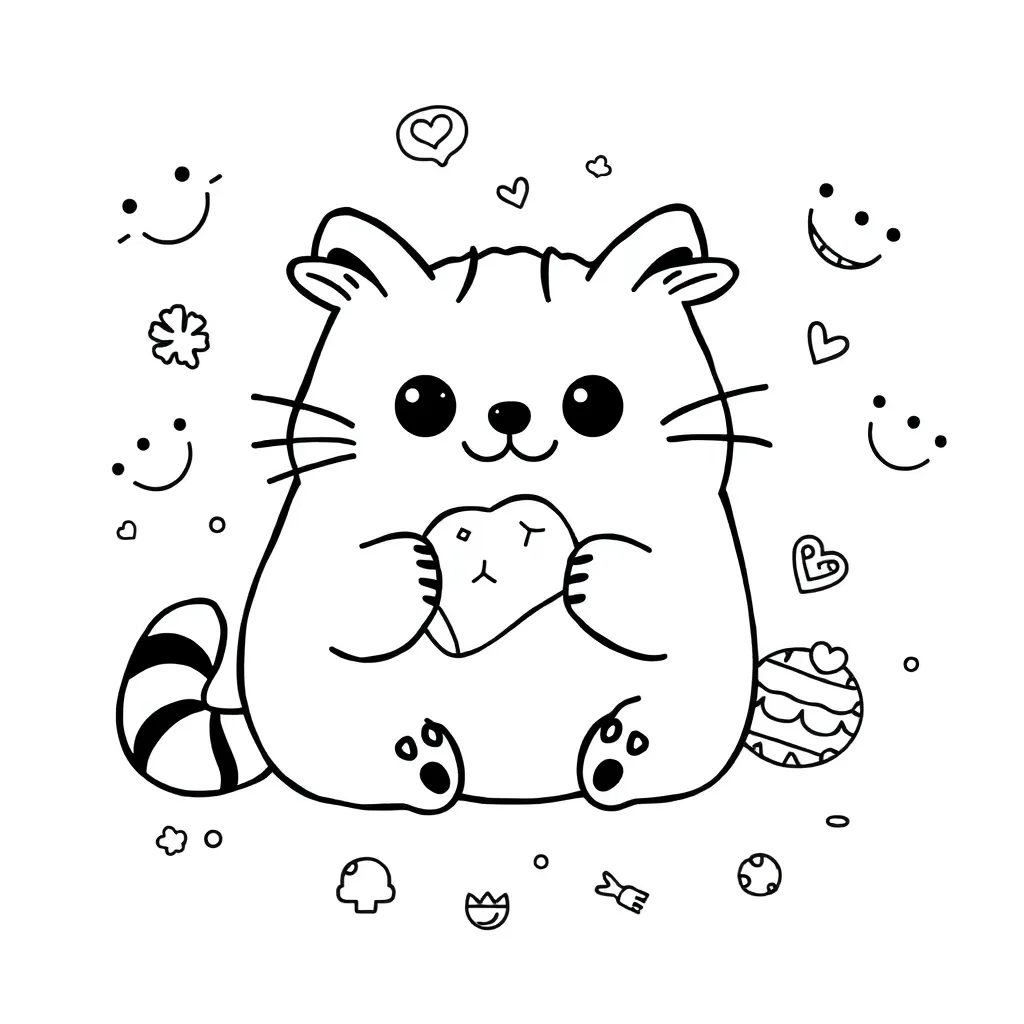 Pusheen coloring page
