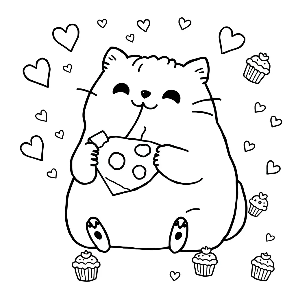 Pusheen coloring page