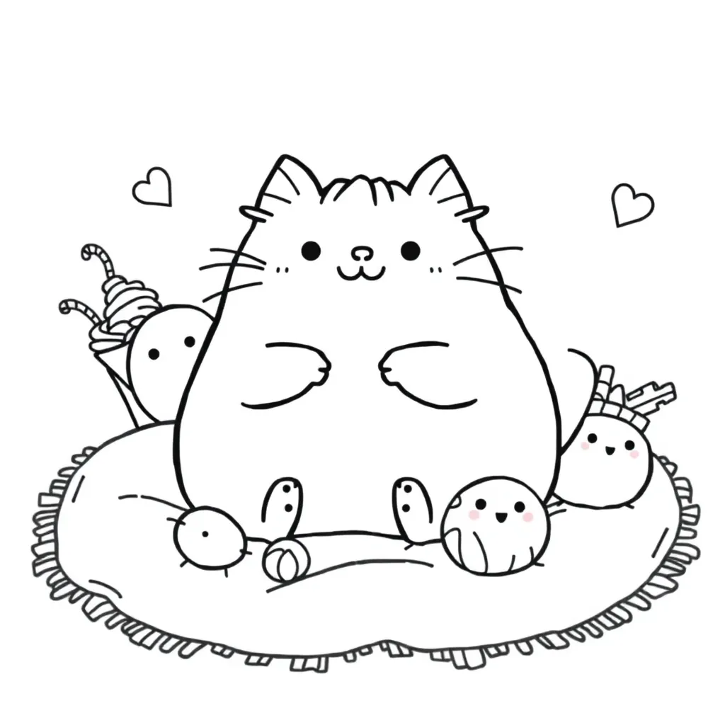 Pusheen coloring page