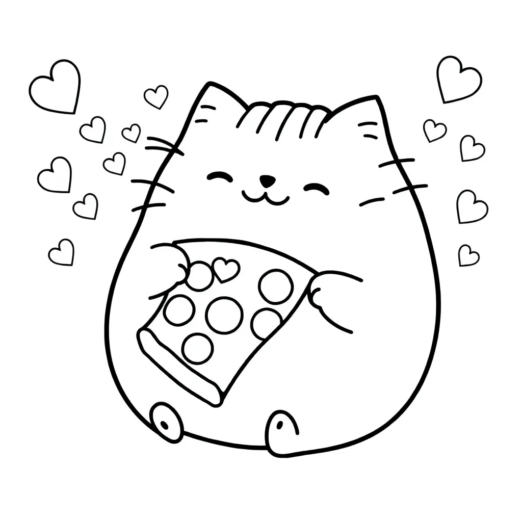 Pusheen coloring page
