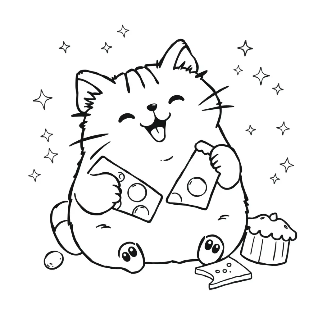 Pusheen coloring page