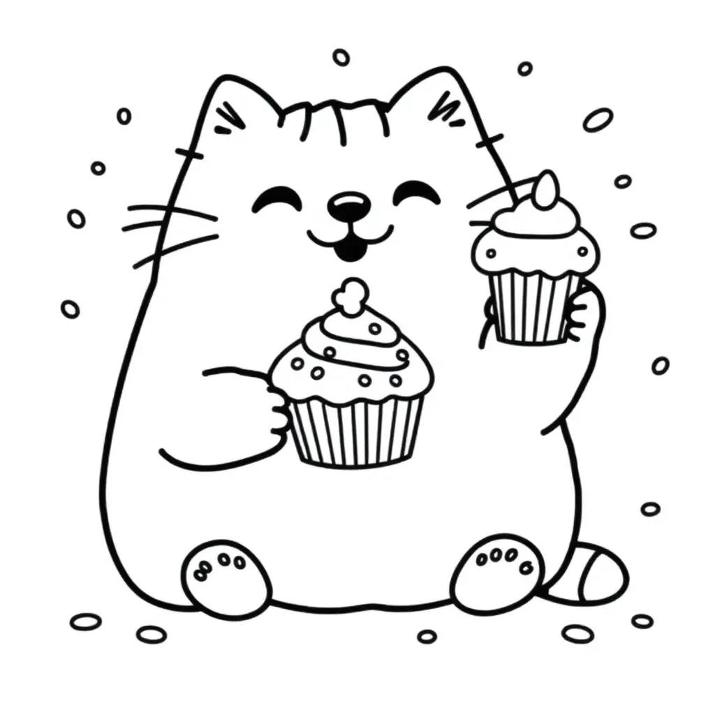 Pusheen coloring page