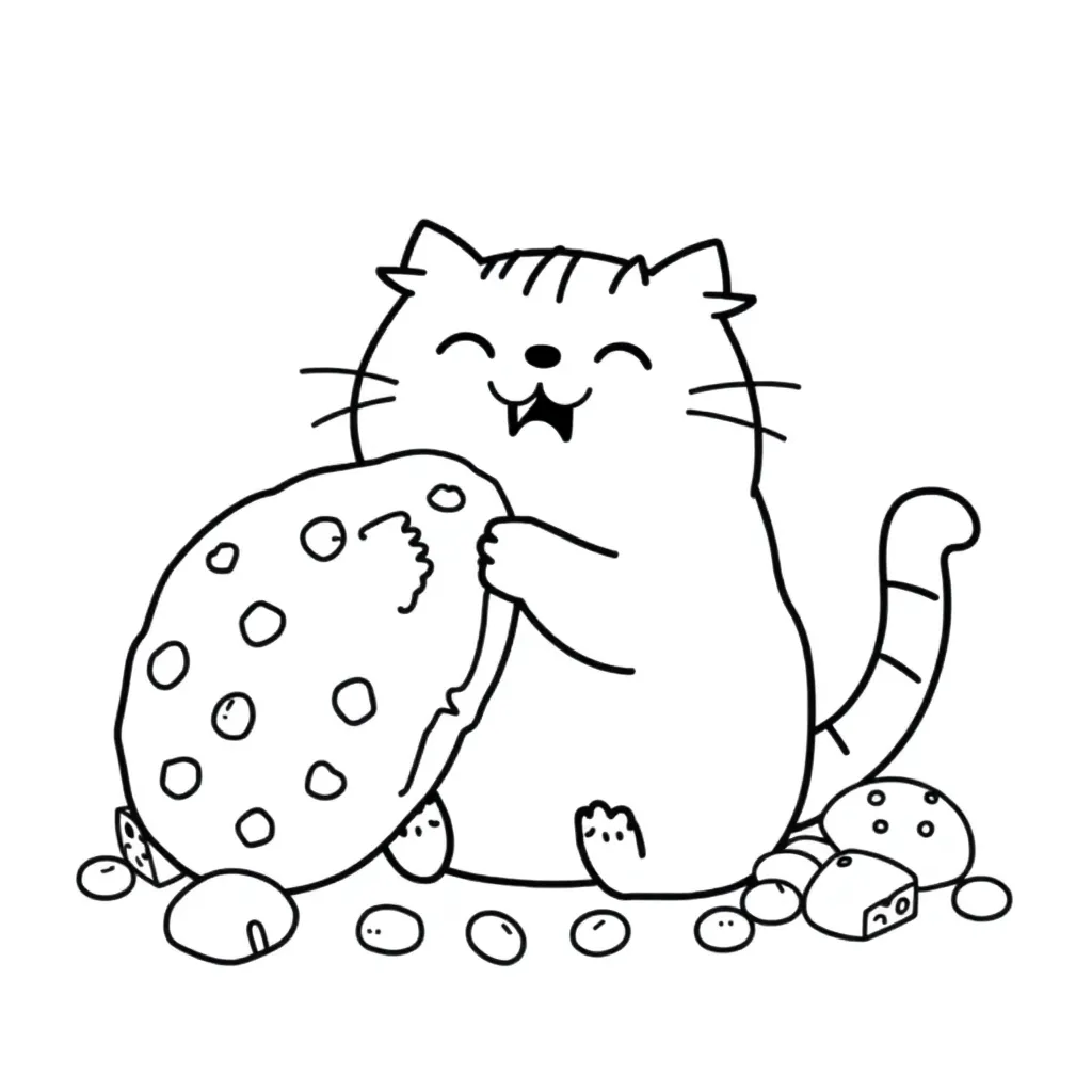Pusheen coloring page