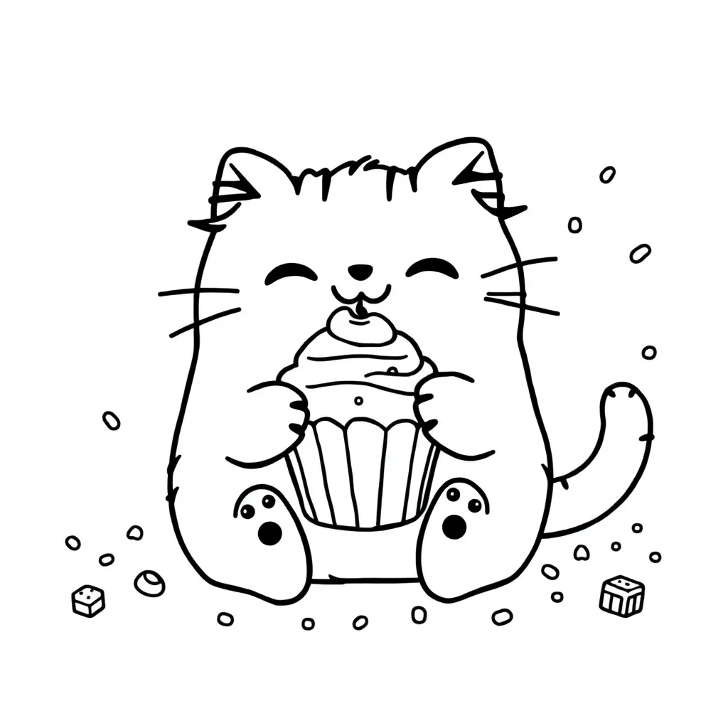 Pusheen coloring page