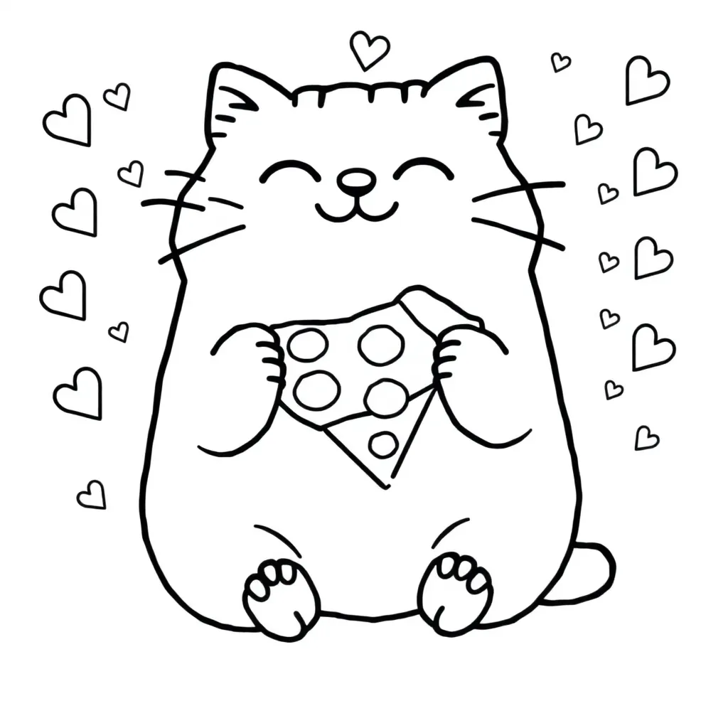 Pusheen coloring page