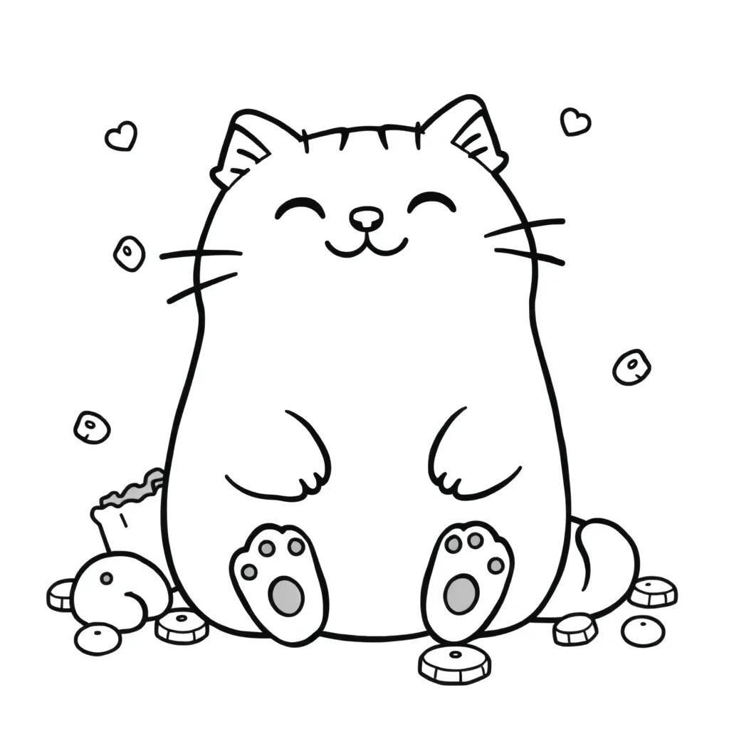 Pusheen coloring page