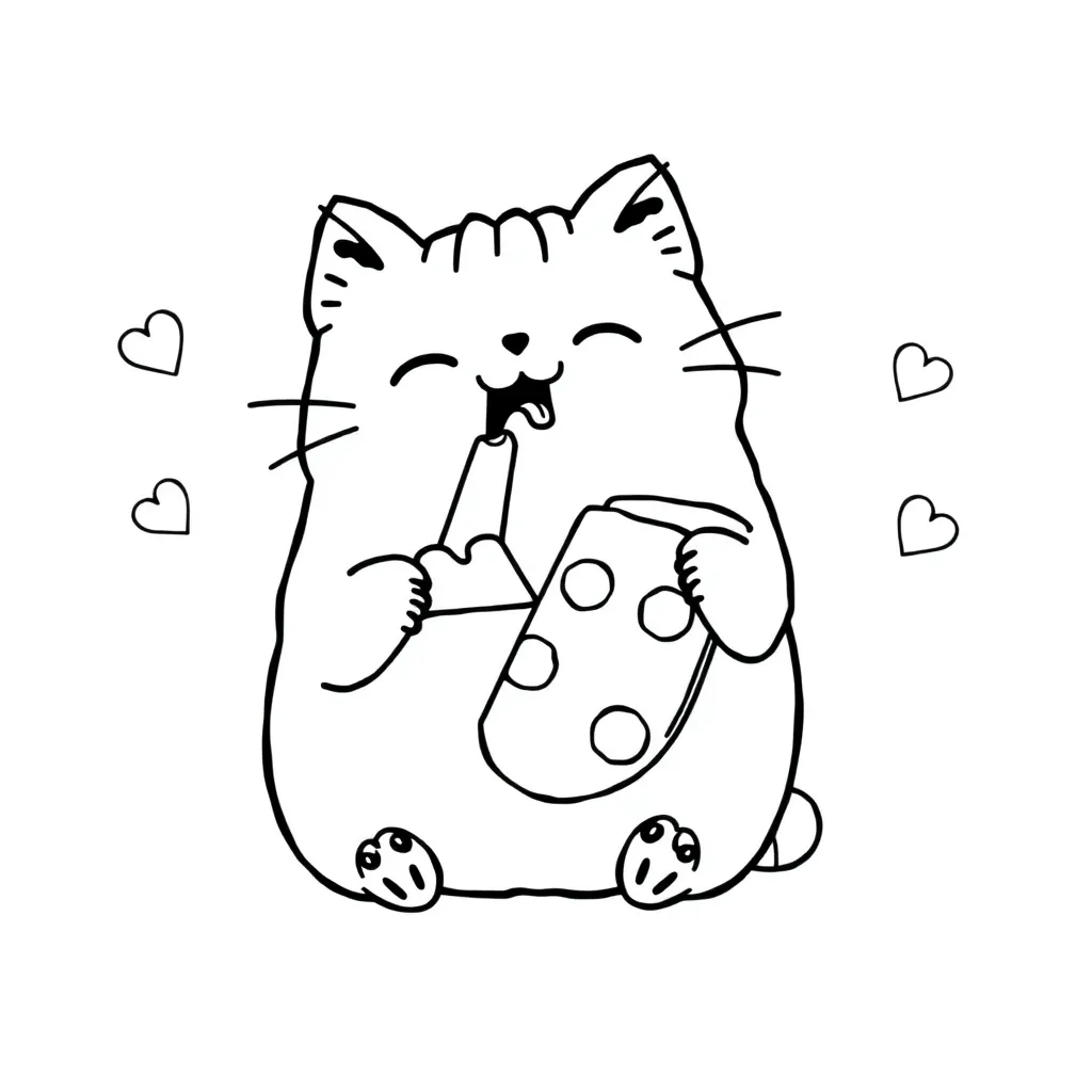 Pusheen coloring page