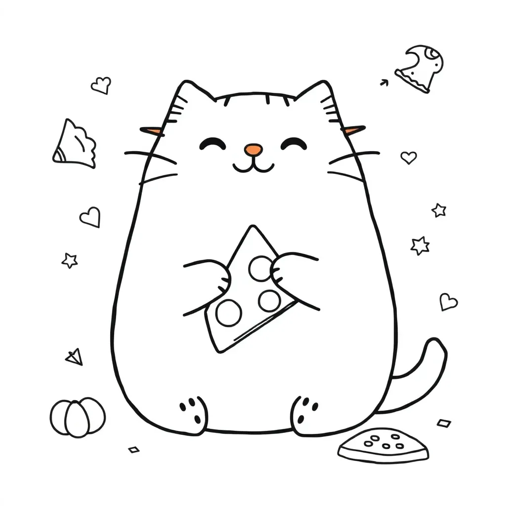 Pusheen coloring page
