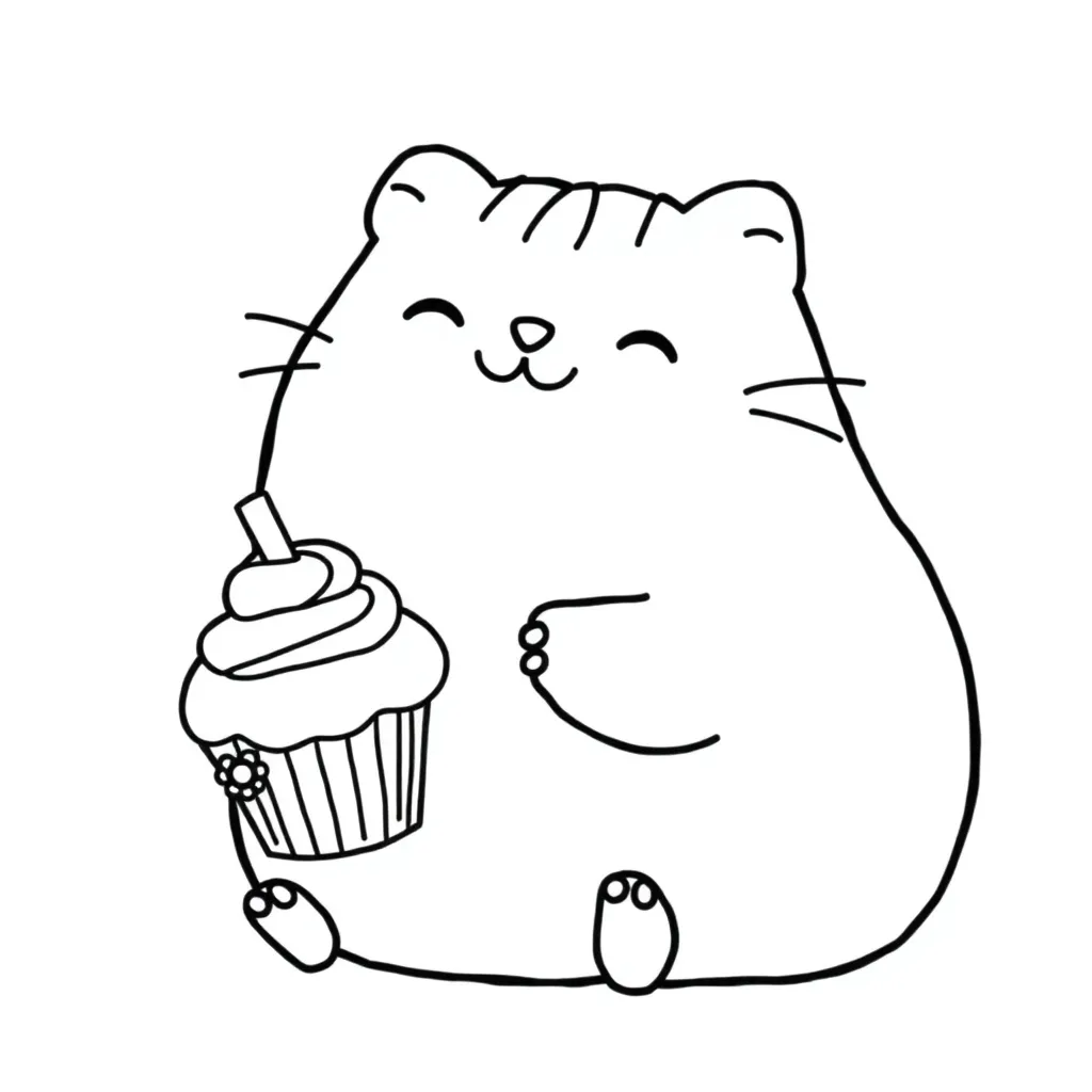 Pusheen coloring page
