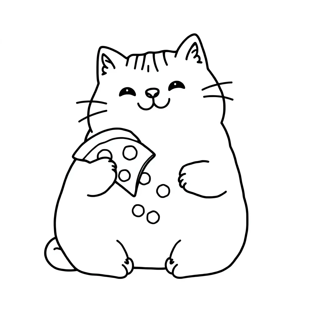 Pusheen coloring page