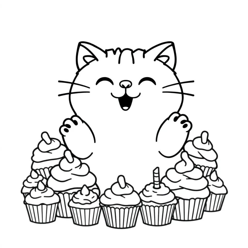 Pusheen coloring page
