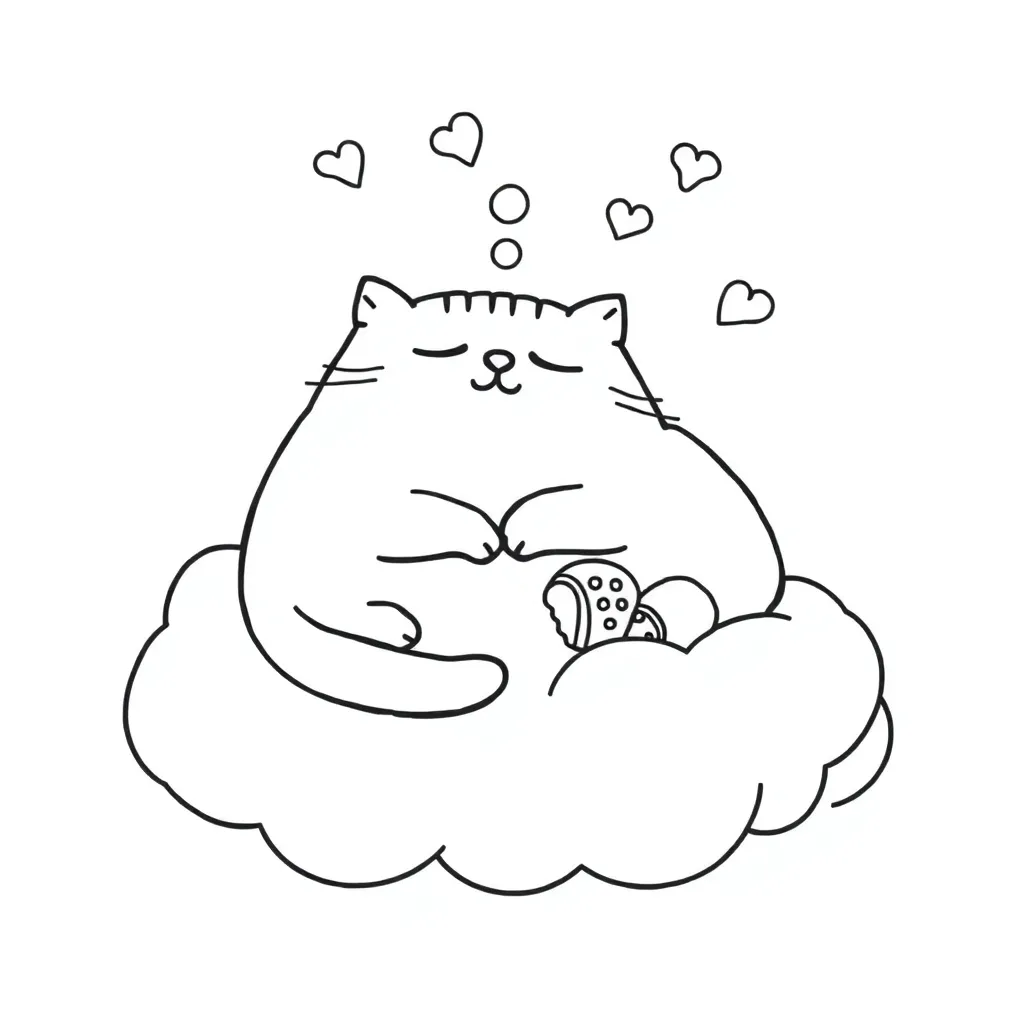 Pusheen coloring page