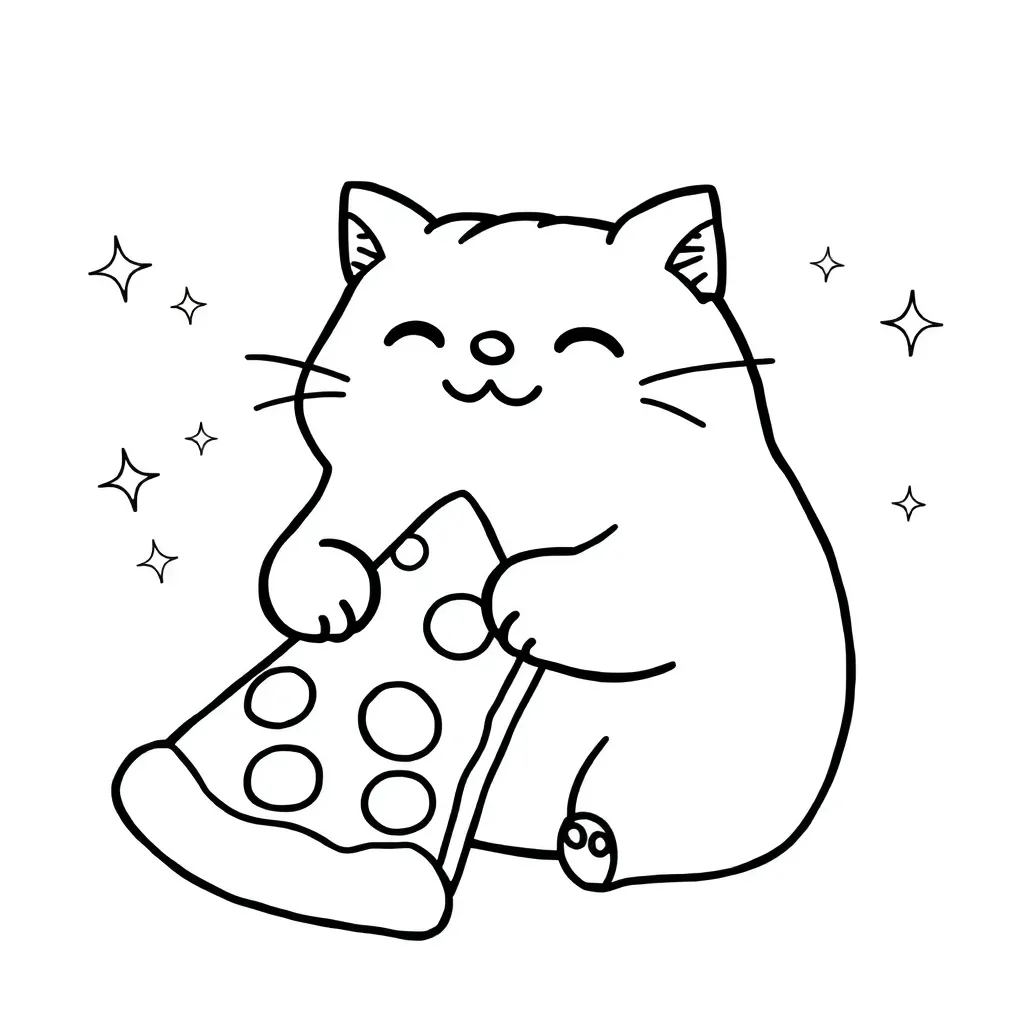 Pusheen coloring page