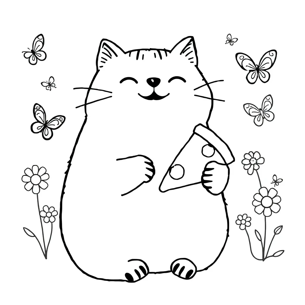 Pusheen coloring page
