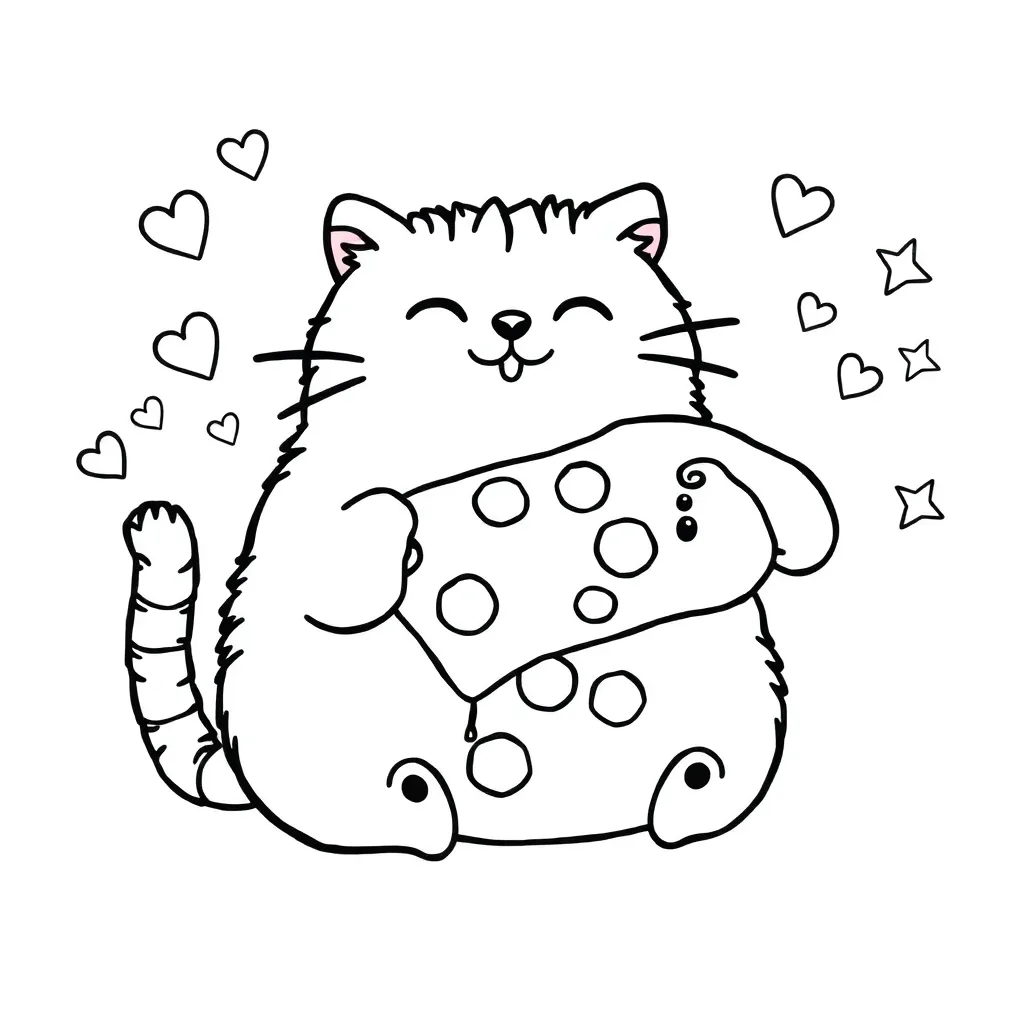 Pusheen coloring page