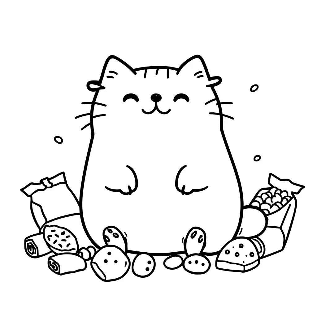 Pusheen coloring page