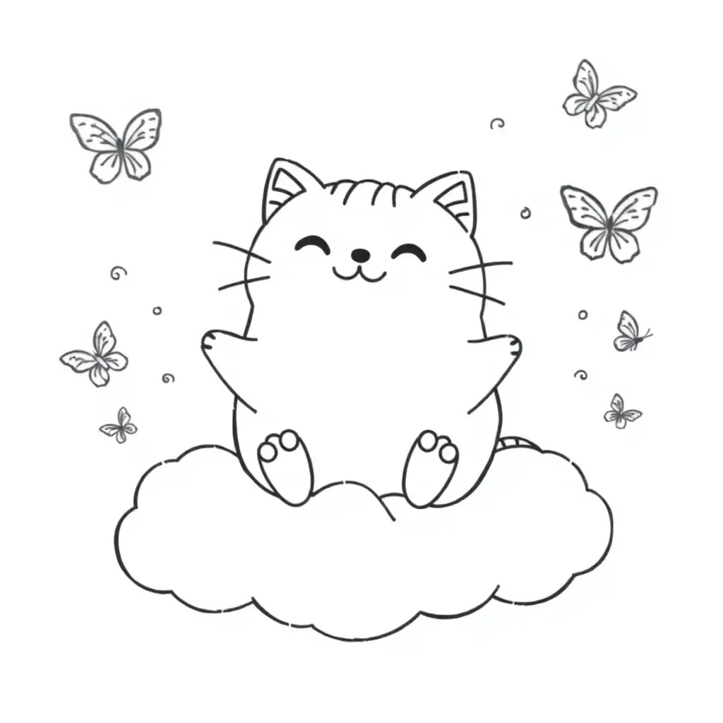 Pusheen coloring page