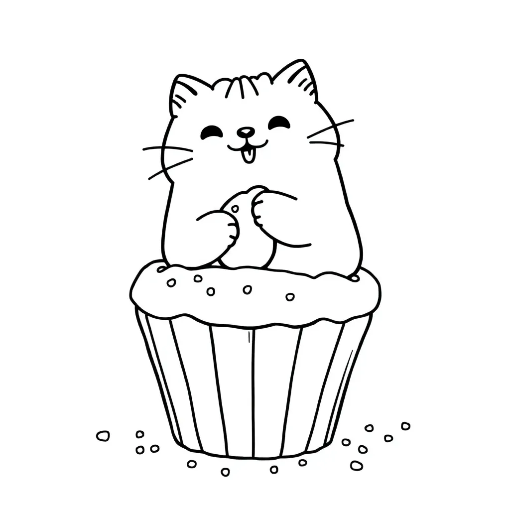 Pusheen coloring page