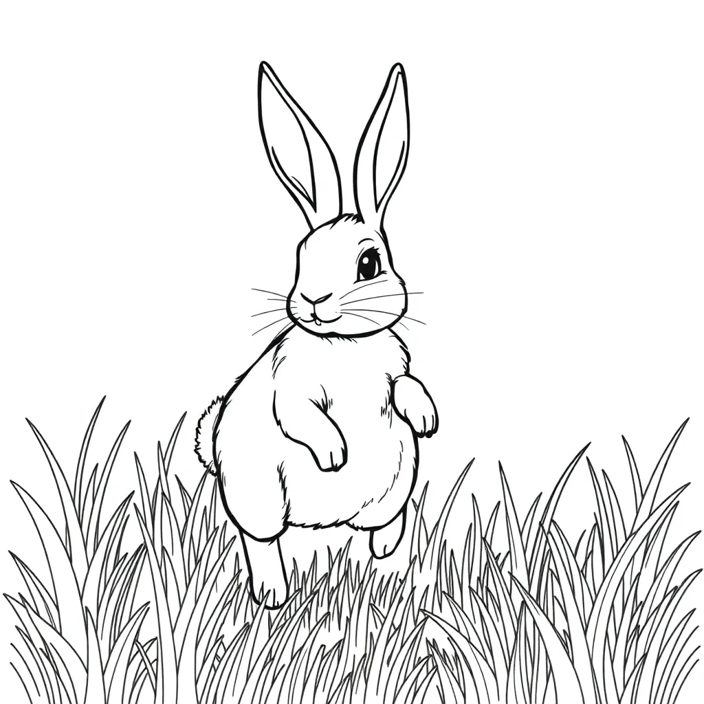 Rabbit coloring page