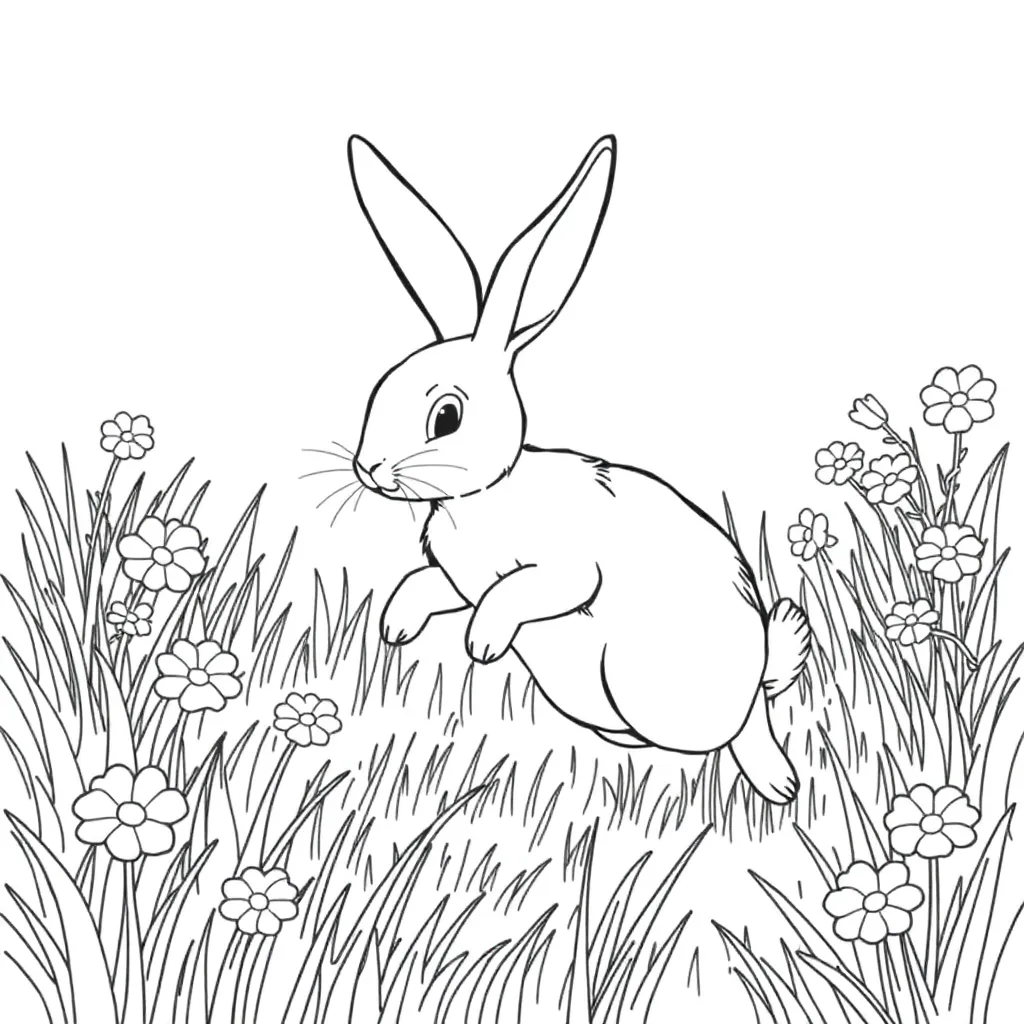Rabbit coloring page