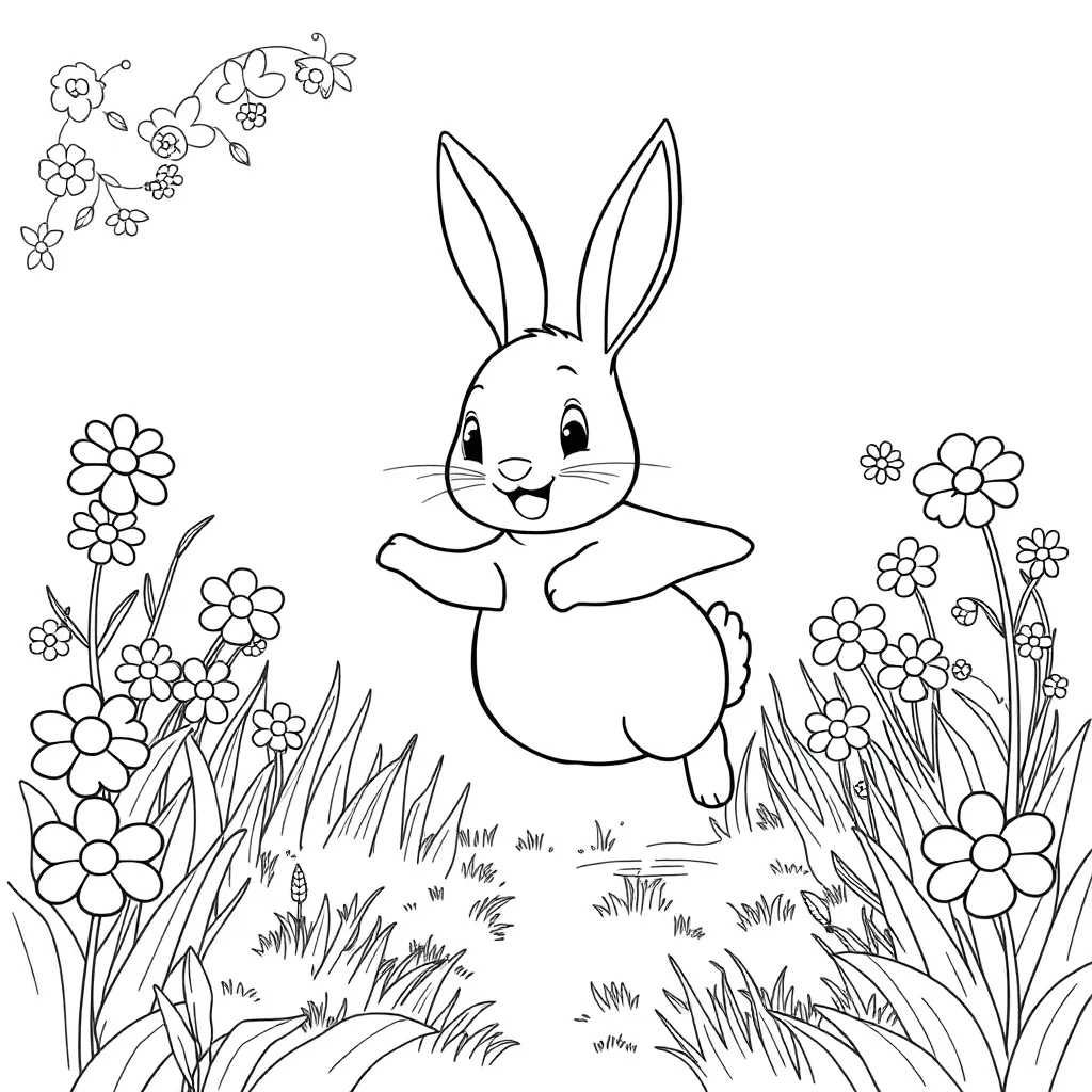Rabbit coloring page