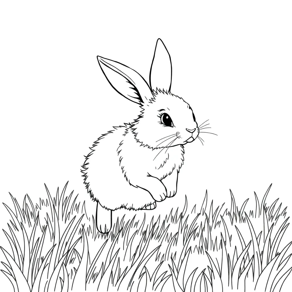 Rabbit coloring page