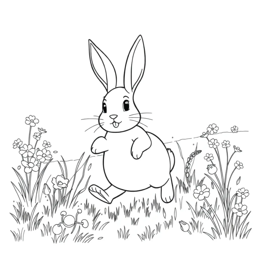 Rabbit coloring page