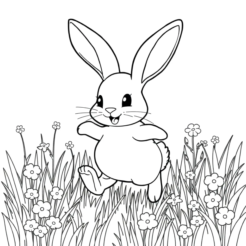 Rabbit coloring page