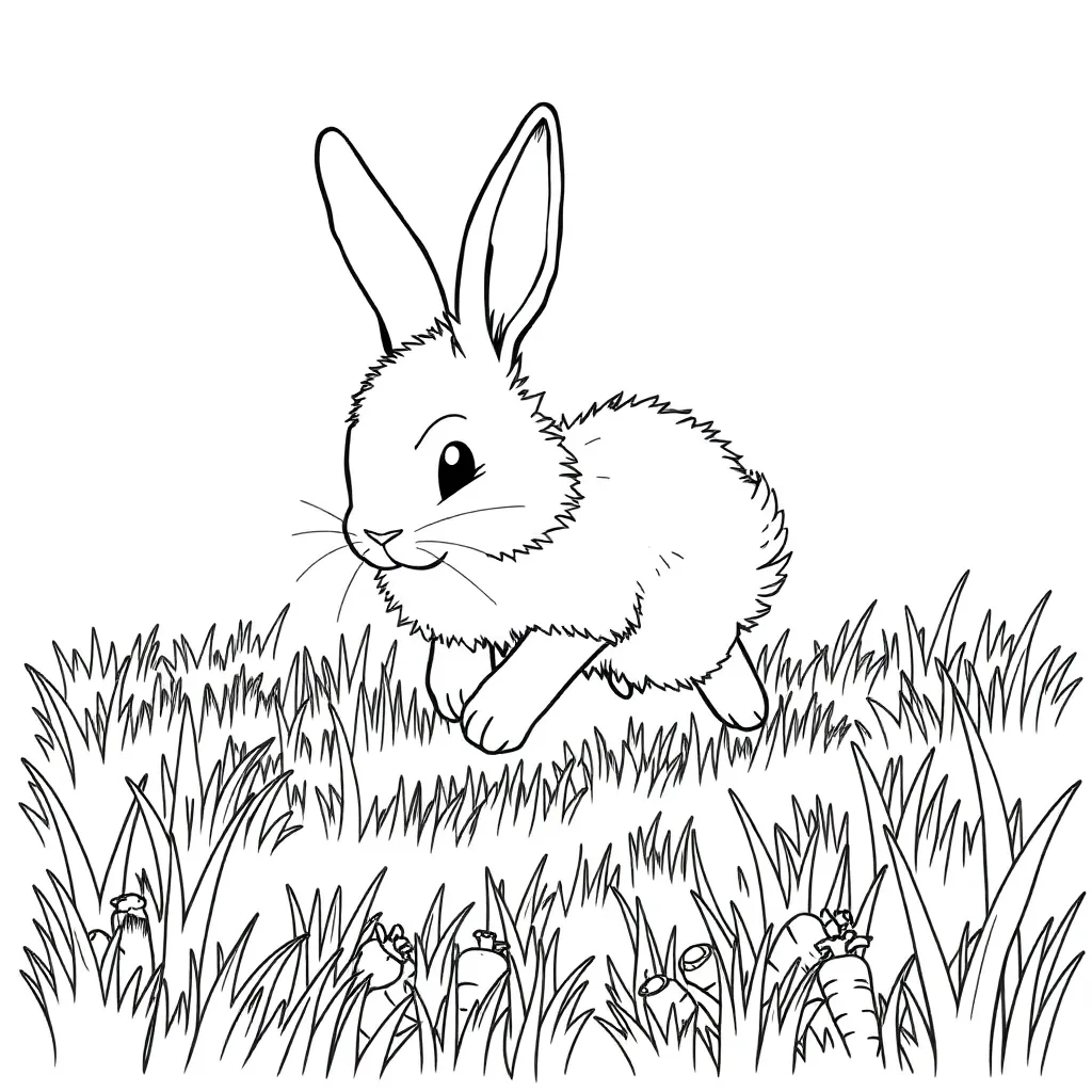 Rabbit coloring page
