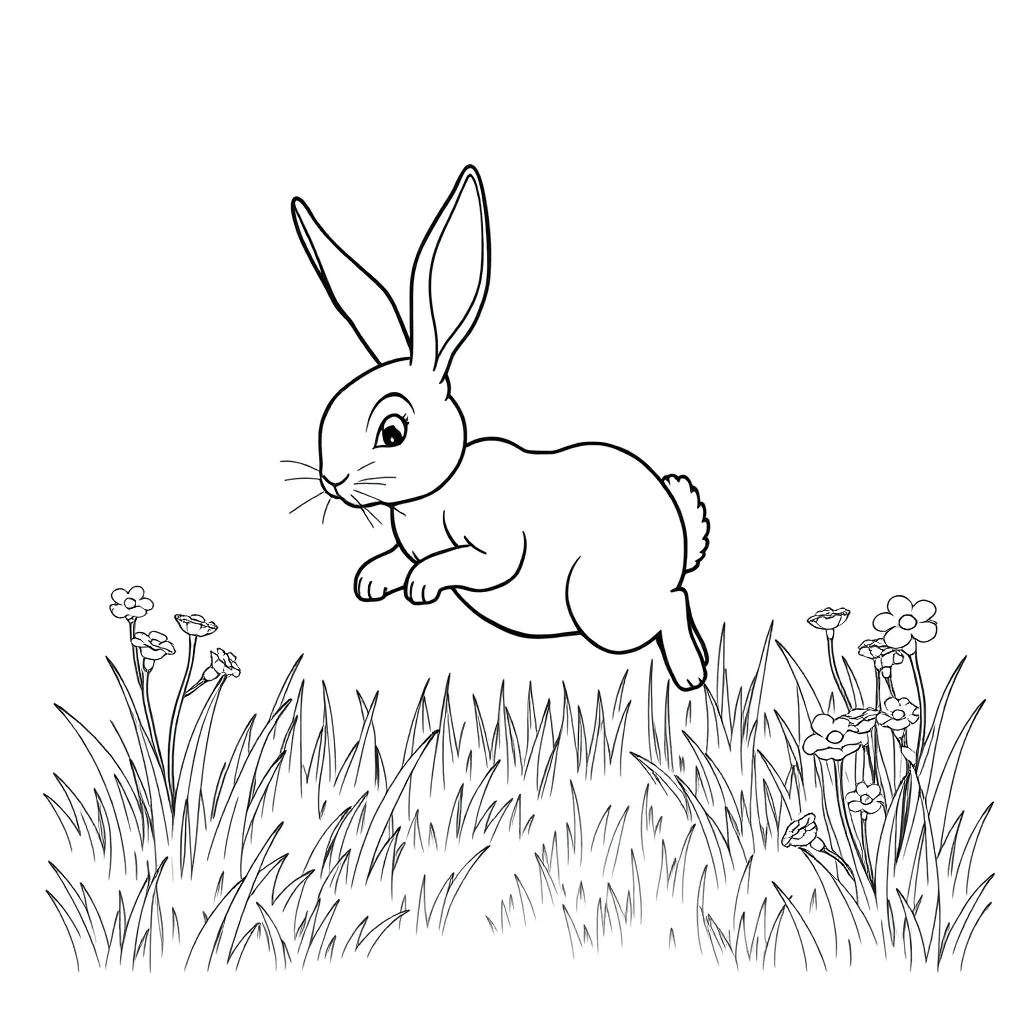 Rabbit coloring page