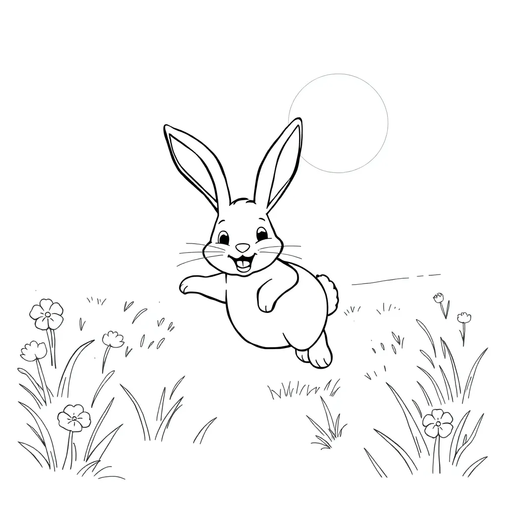 Rabbit coloring page