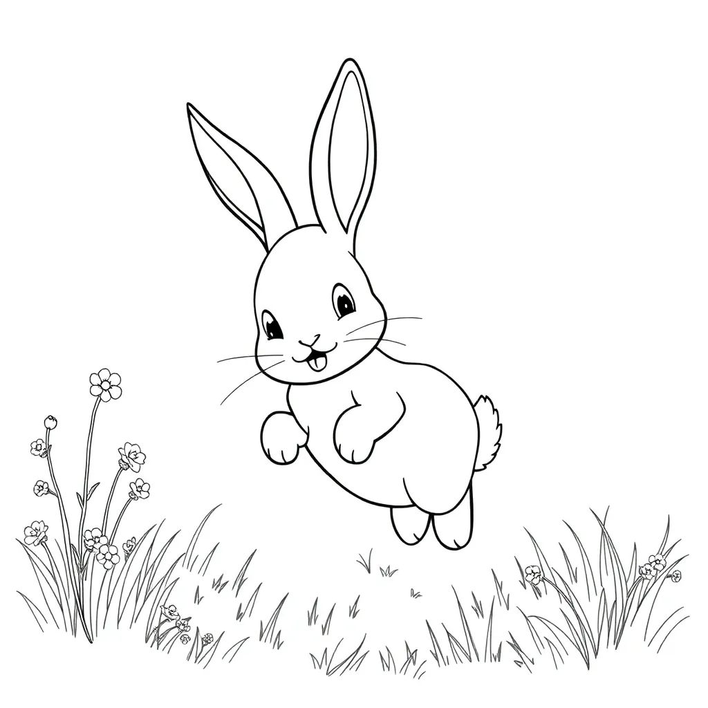 Rabbit coloring page