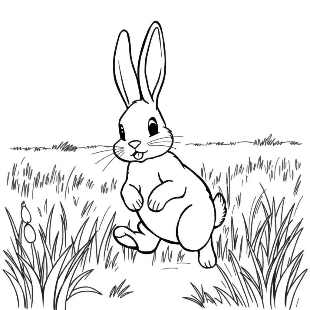 Rabbit coloring page