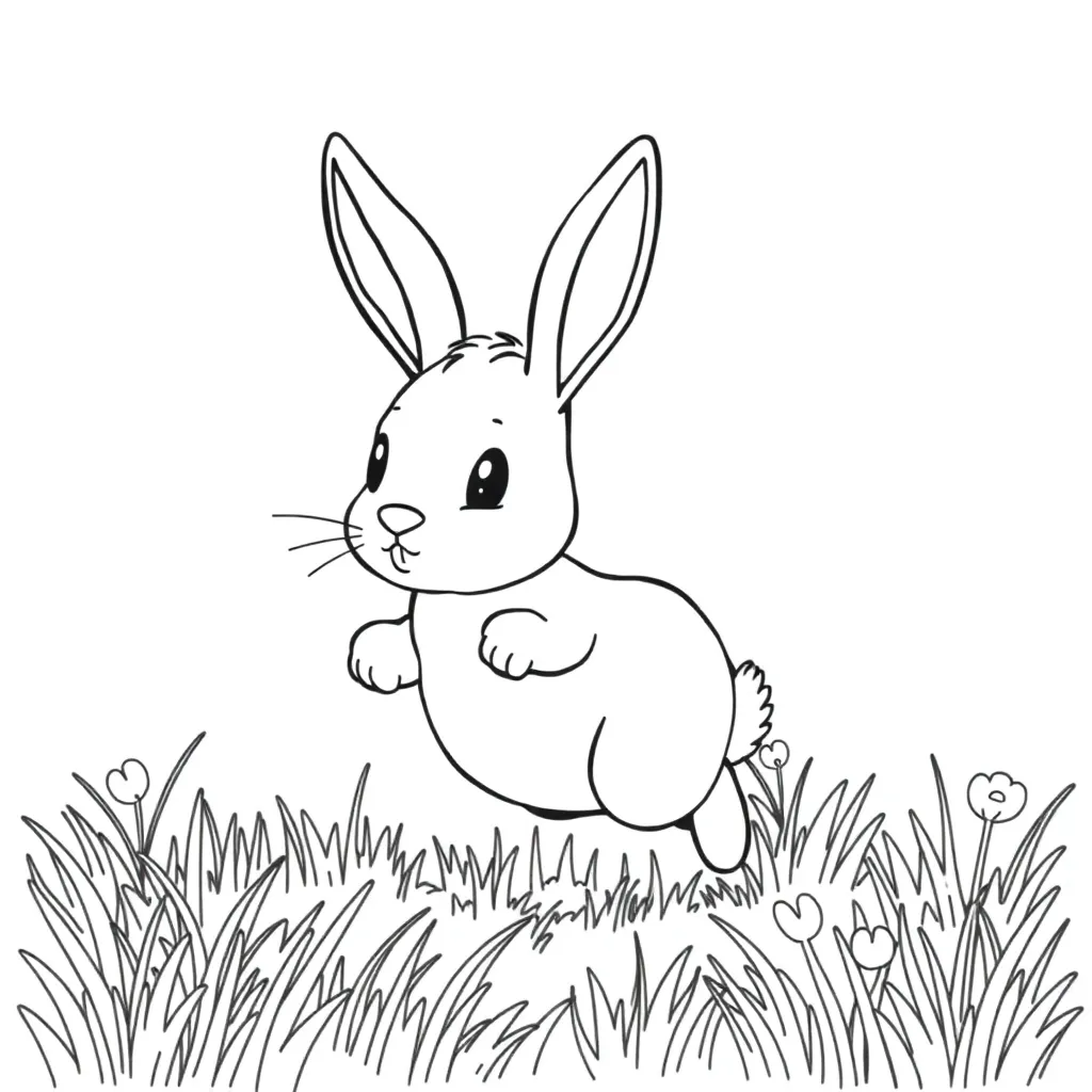 Rabbit coloring page