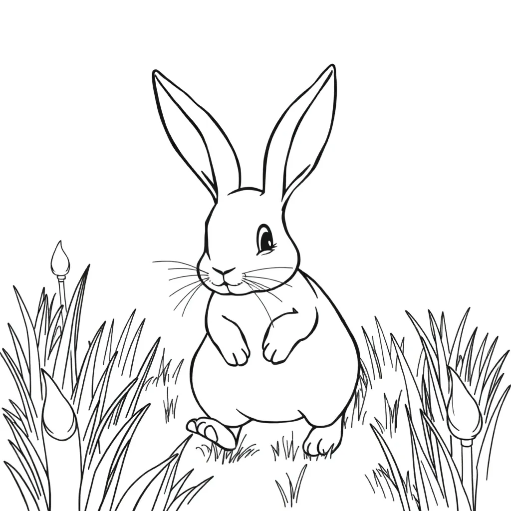 Rabbit coloring page