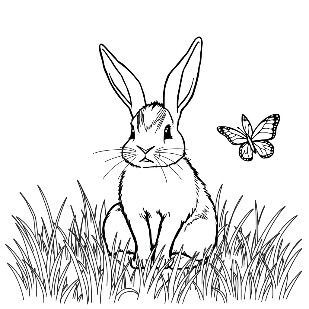 Rabbit coloring page