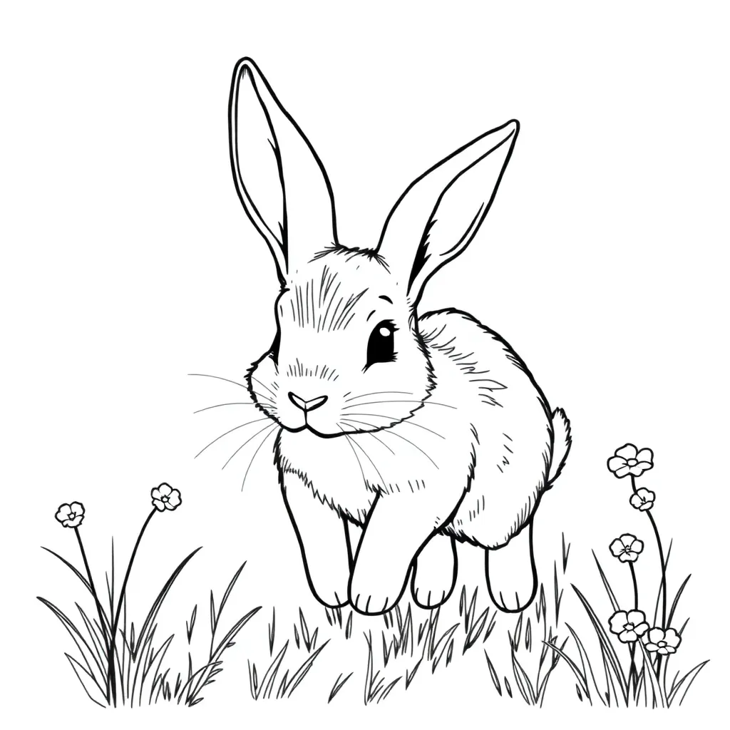 Rabbit coloring page