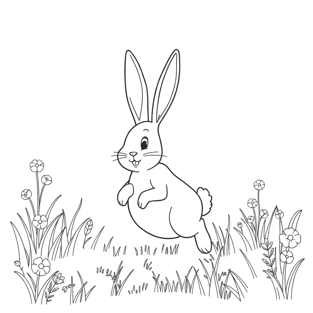 Rabbit coloring page