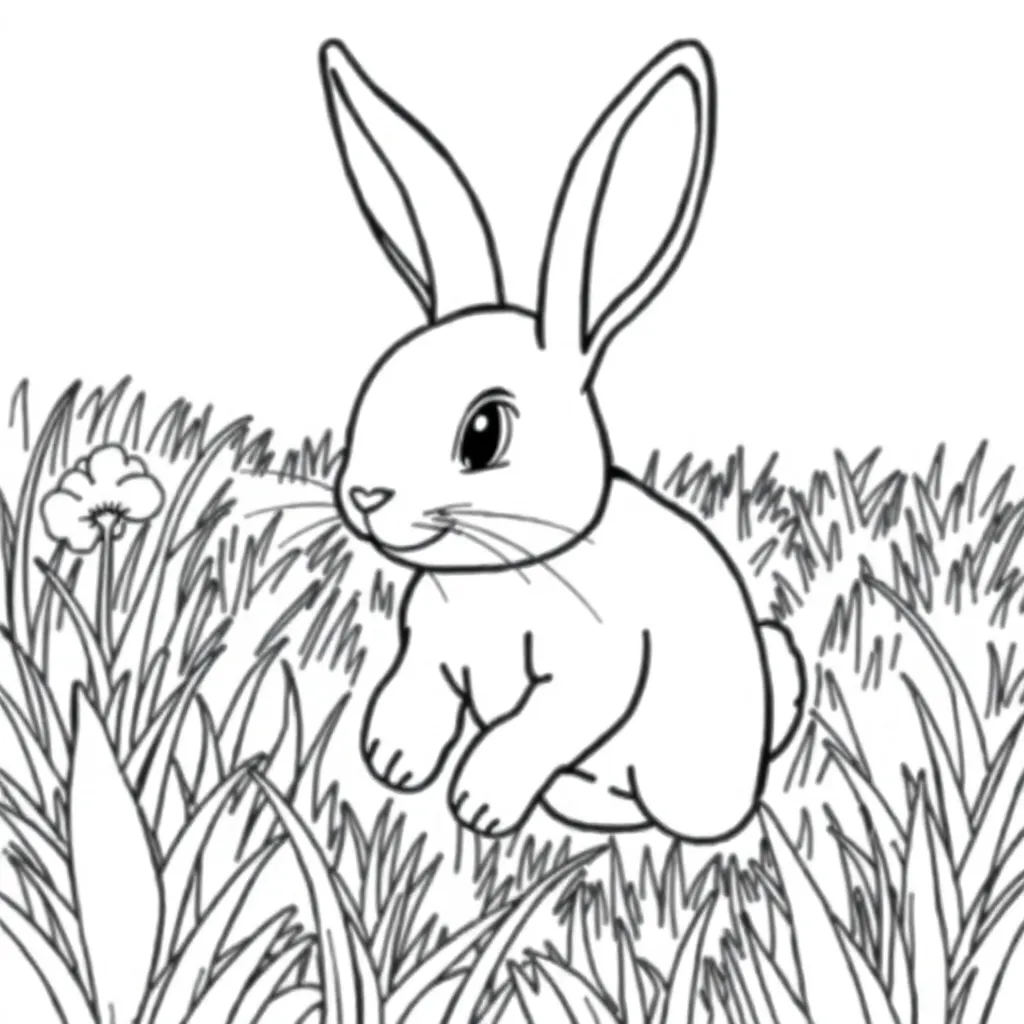 Rabbit coloring page