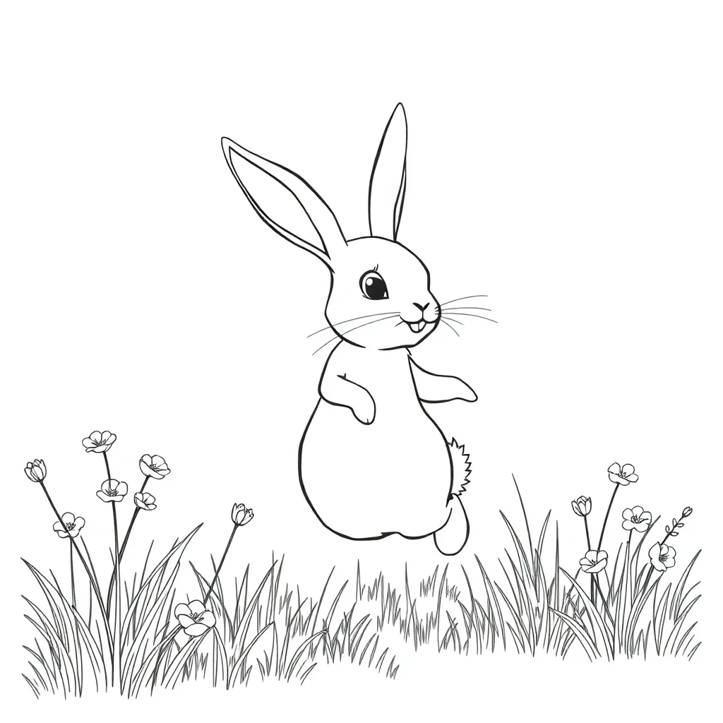Rabbit coloring page