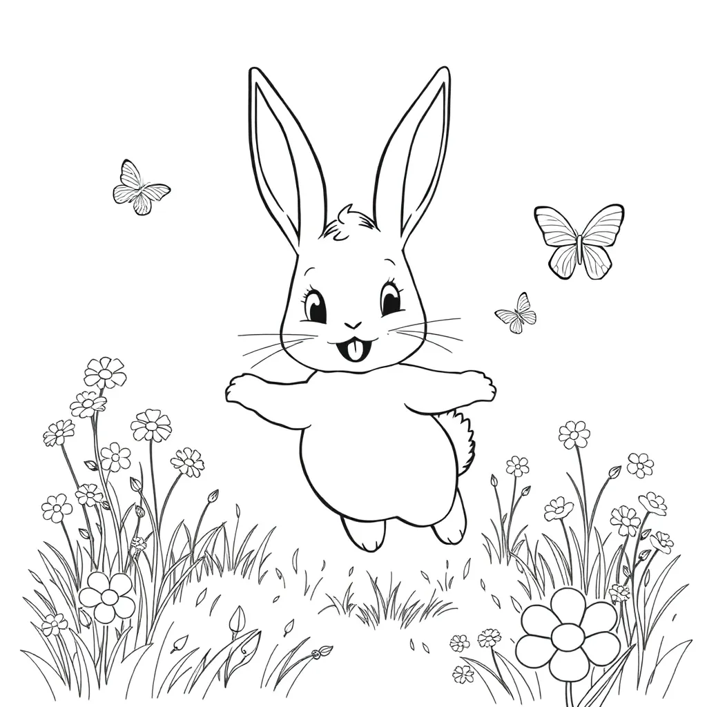 Rabbit coloring page