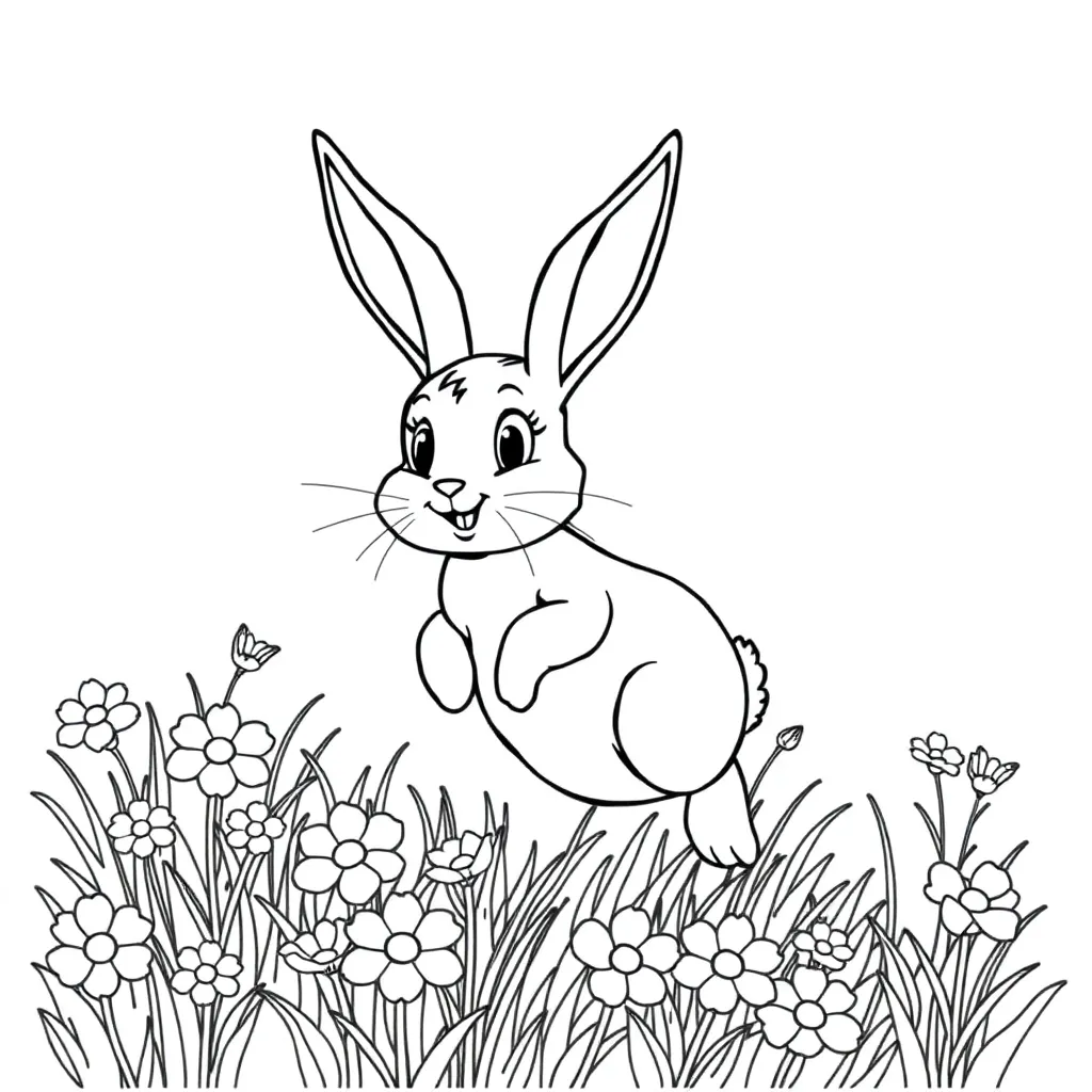 Rabbit coloring page